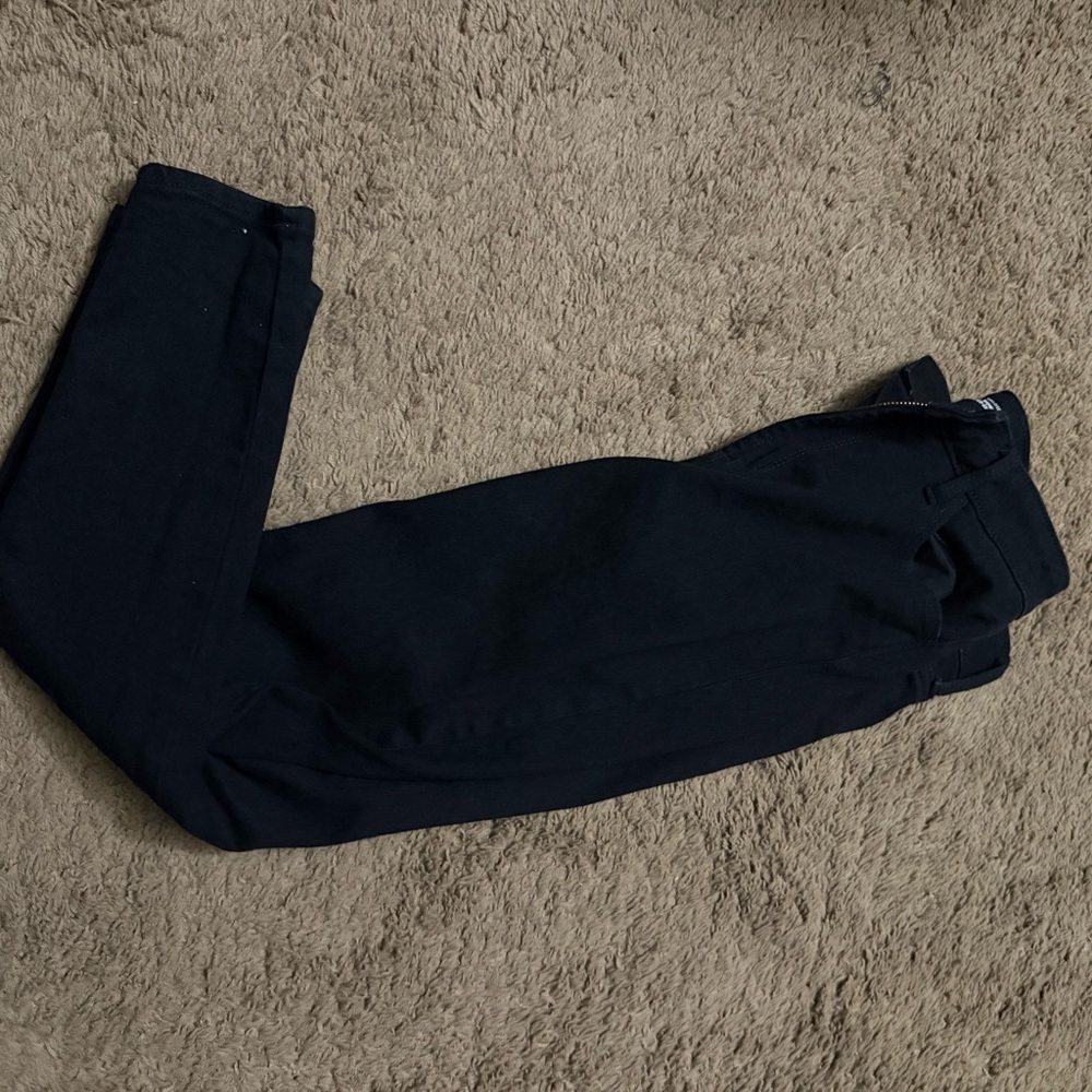Women black straight leg stretch pants